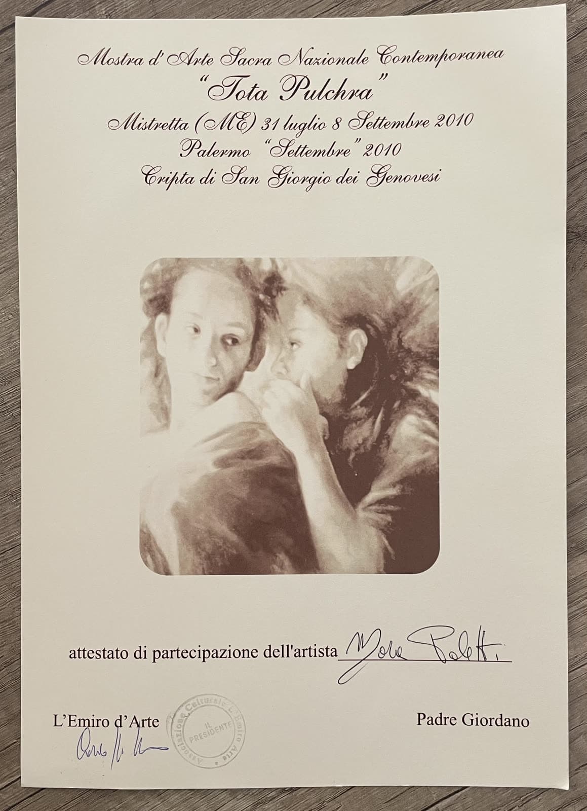 Attestato firmato, Mistretta e Palermo