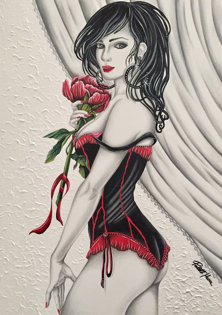 "...SORRIDI E TE NE VAI", acrilico e grafite — Mara Paletti