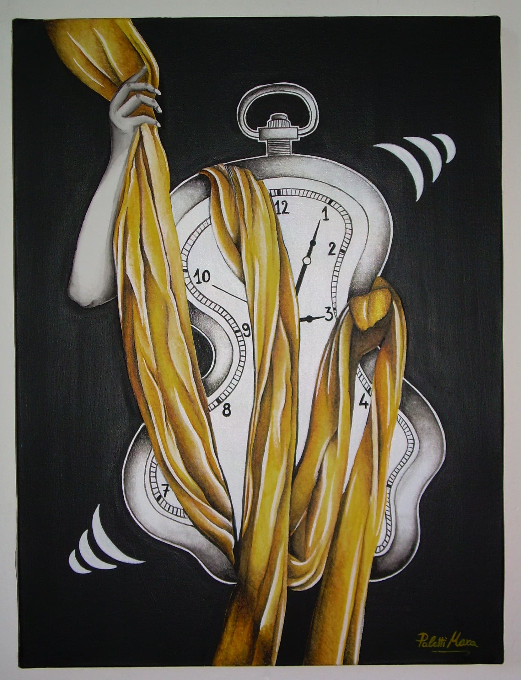 "LIBERAMI DALLO SCORRERE DEL TEMPO...", acrilico — Mara Paletti