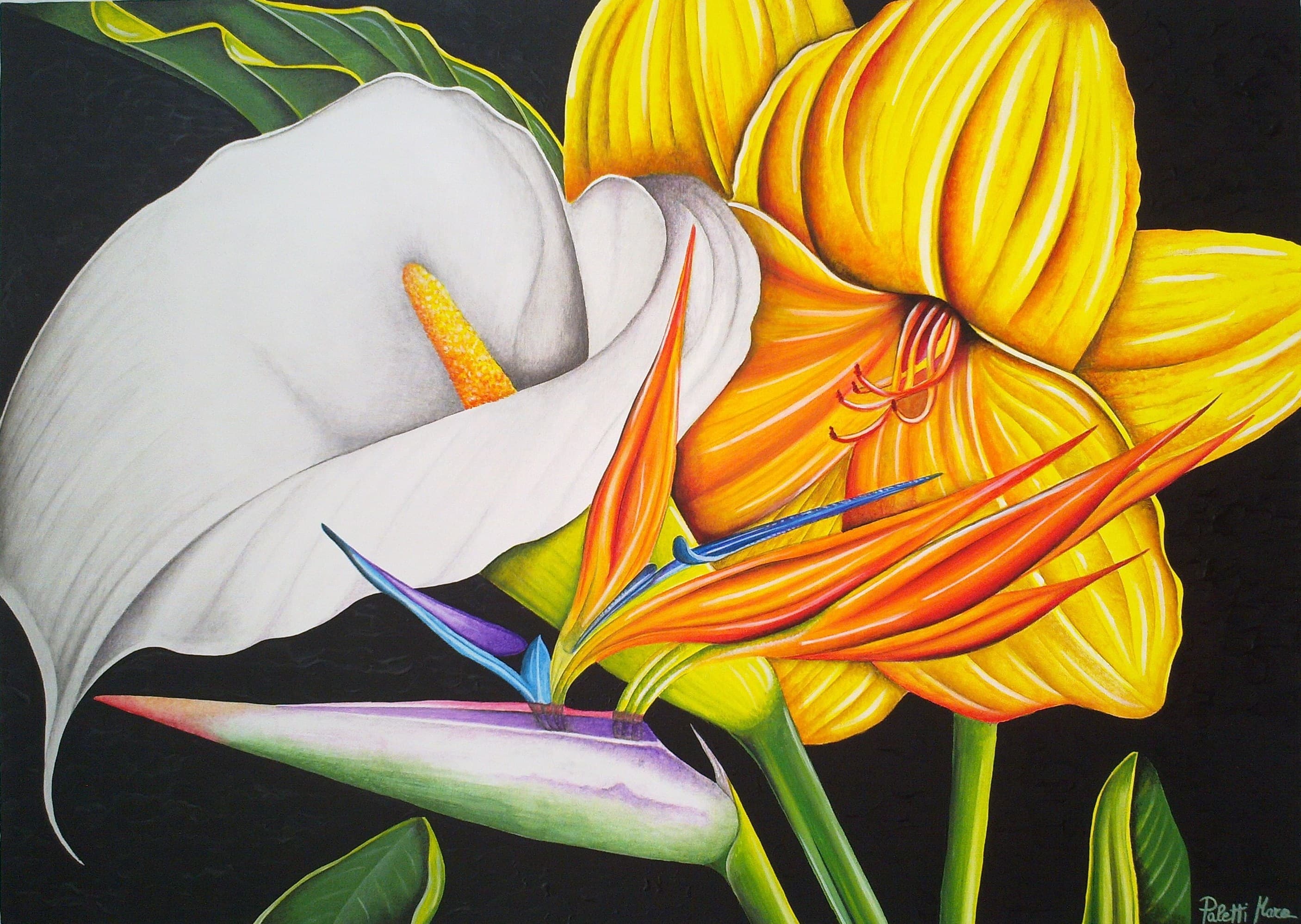«UNA FLOR PARA EMPEZAR DE NUEVO», acrílico — Mara Paletti