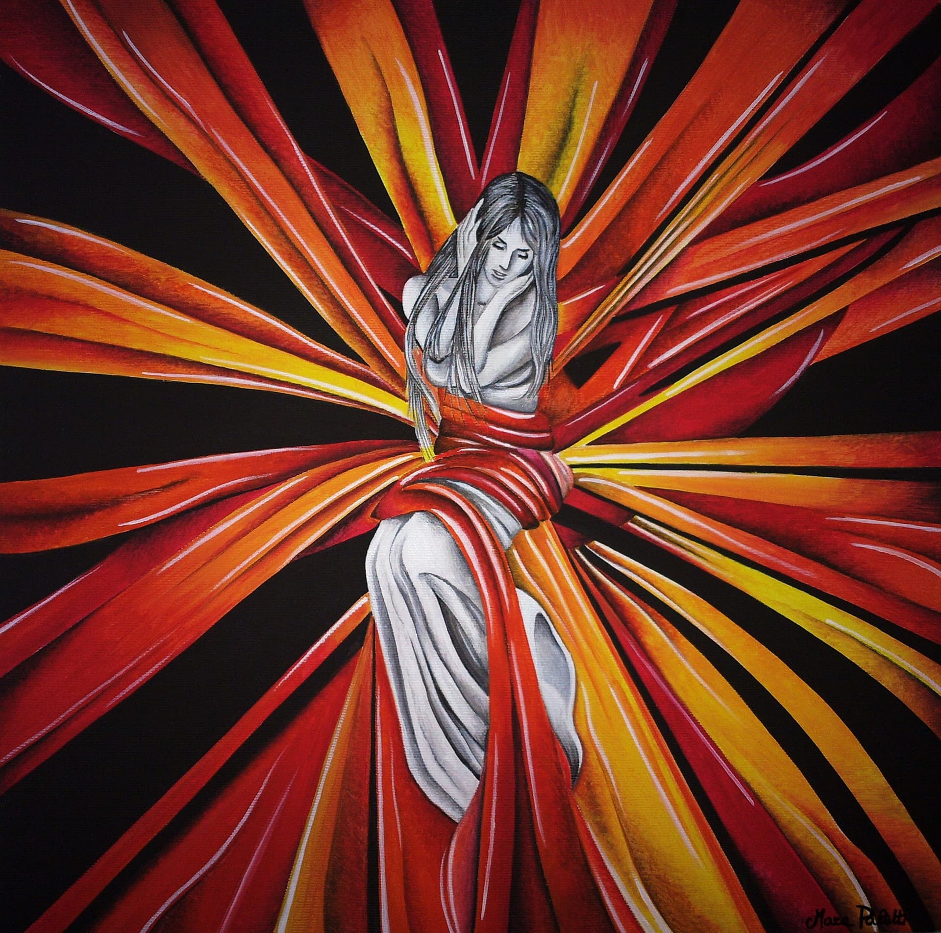 "PENSIERI", acrilico — Mara Paletti