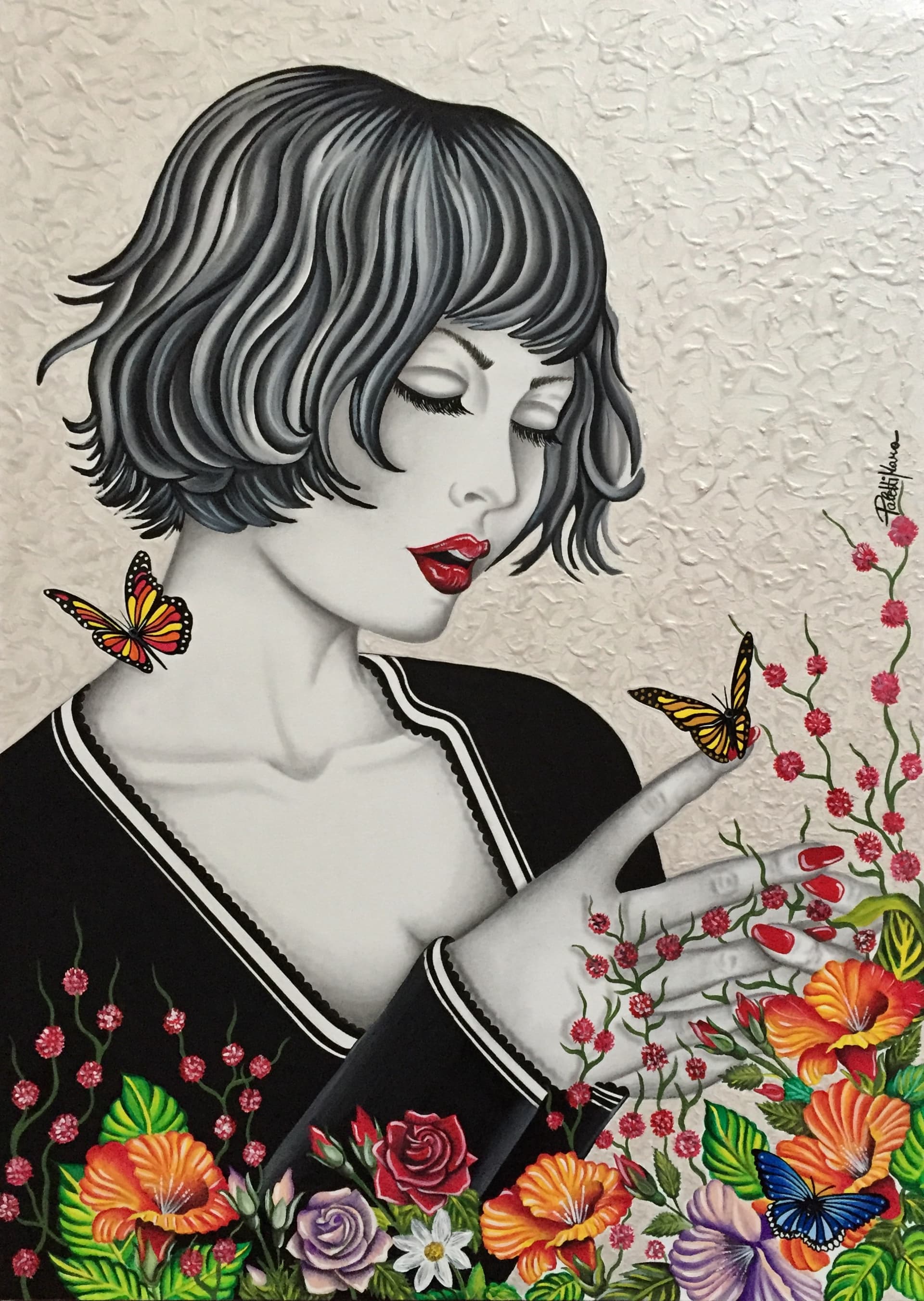 "COLORI DI PRIMAVERA", acrilico e grafite — Mara Paletti
