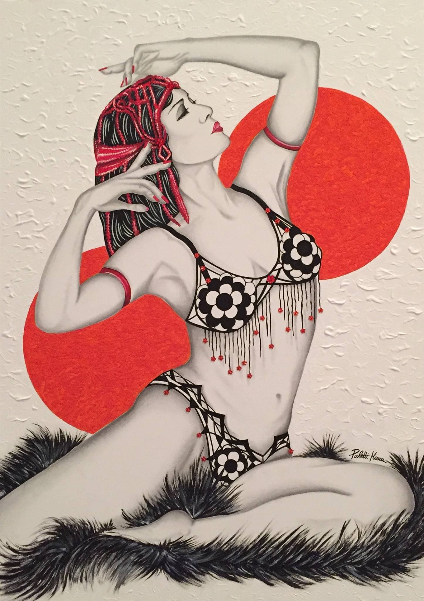 "DANCE PERFORMANCE", acrylic and graphite — Mara Paletti