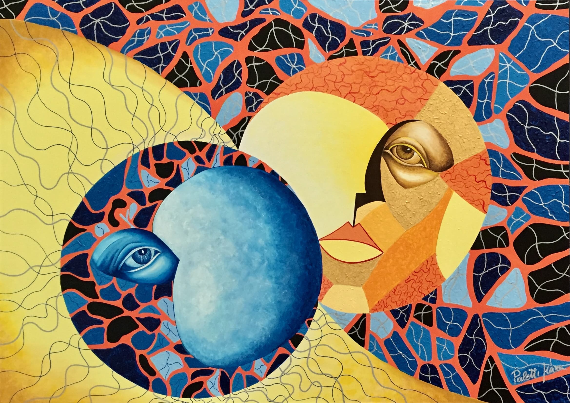 “FRATELLO SOLE…SORELLA LUNA”, Acrilico — Mara Paletti