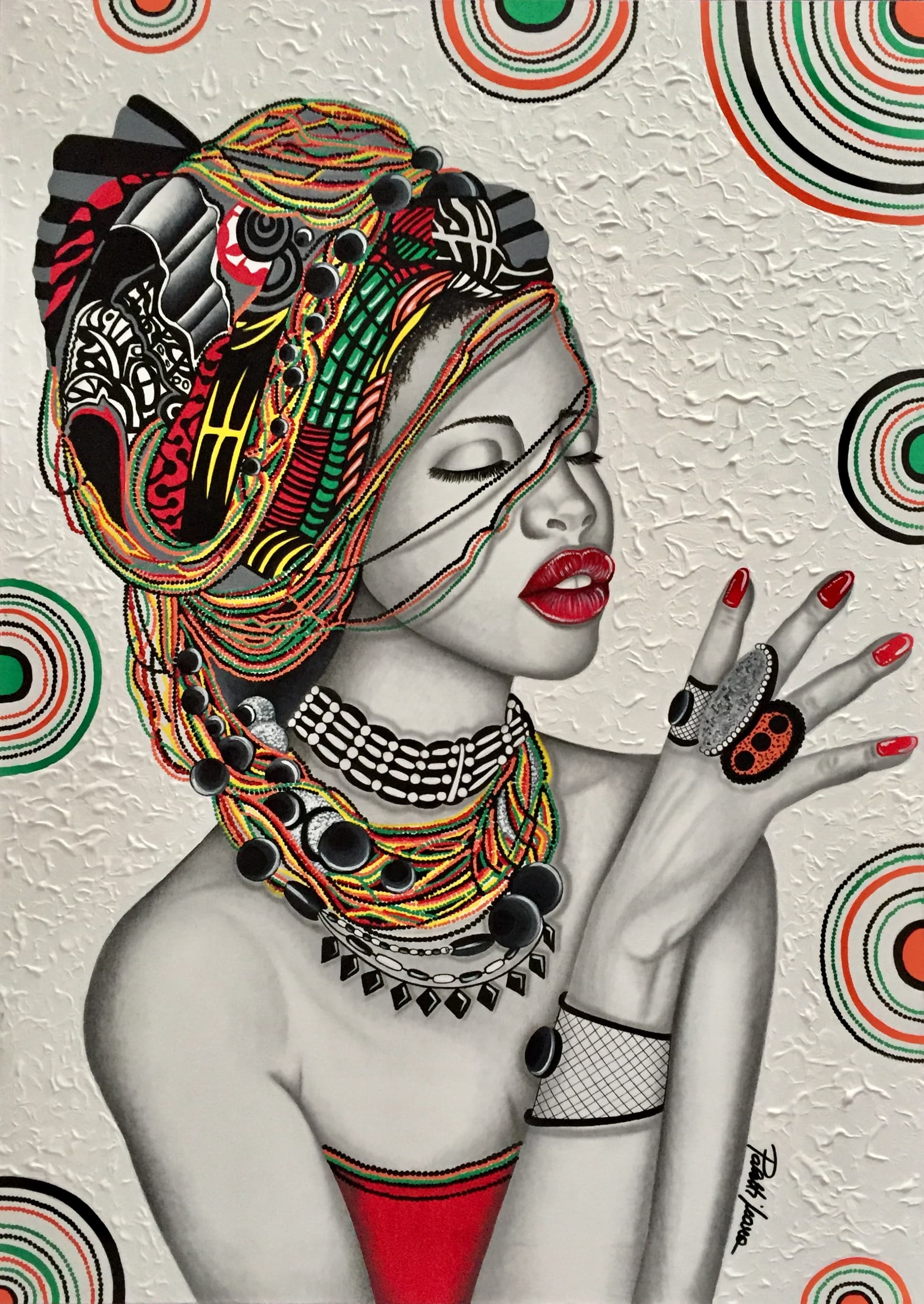 COLORES DE ÁFRICA, Acrilico e grafite — Mara Paletti