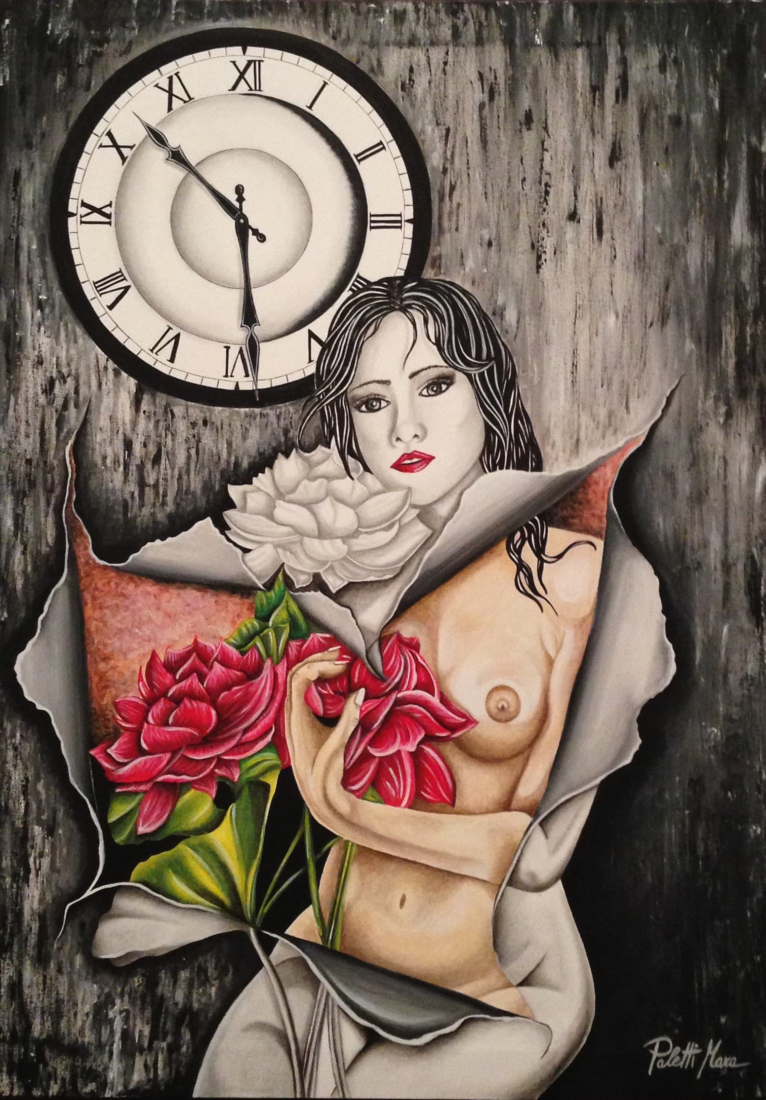 "CHANGE", acrylic and graphite — Mara Paletti