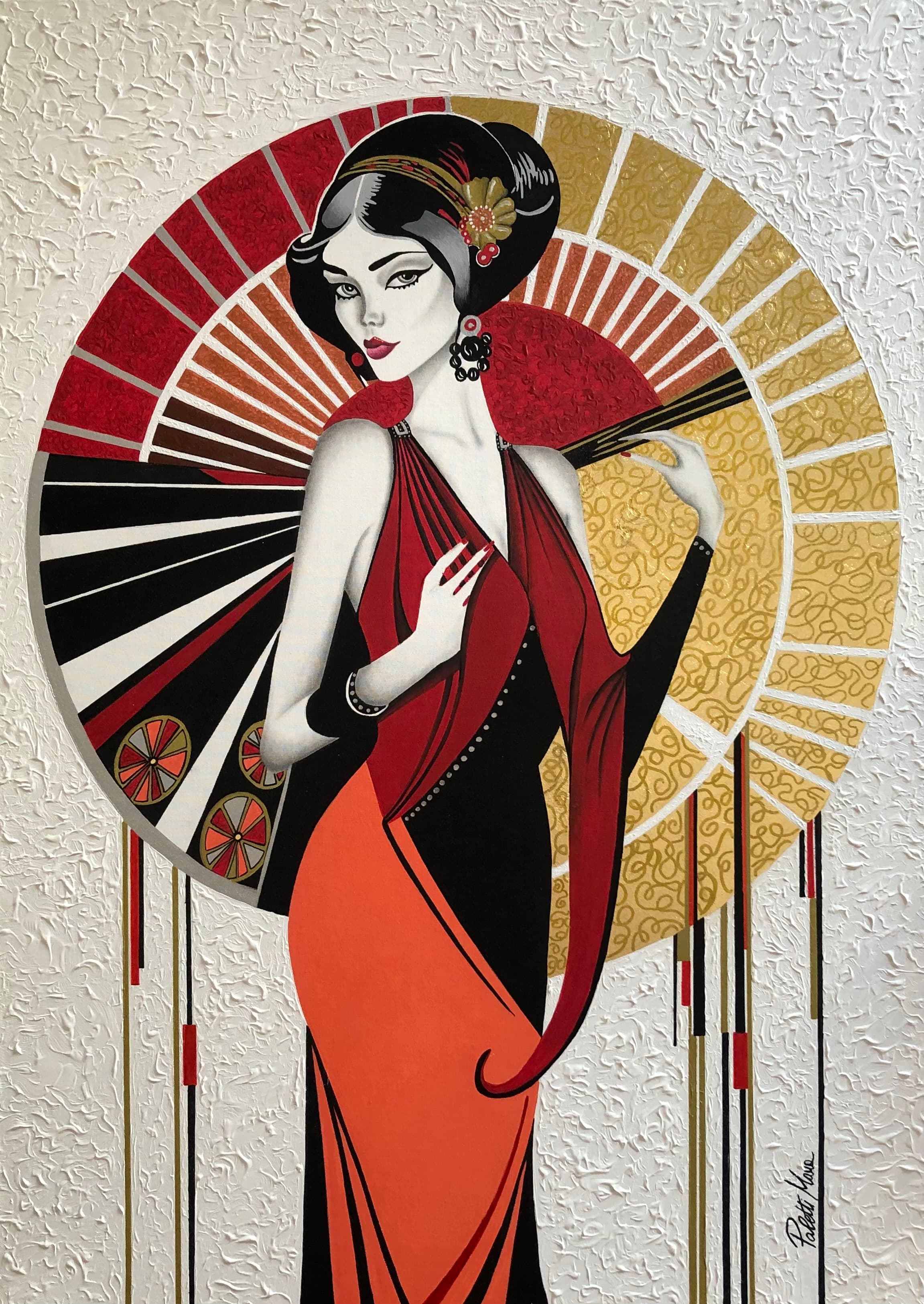 “ PROFUMO STRANIERO 1 “, Scrivo, grafite e foglia d’oro — Mara Paletti