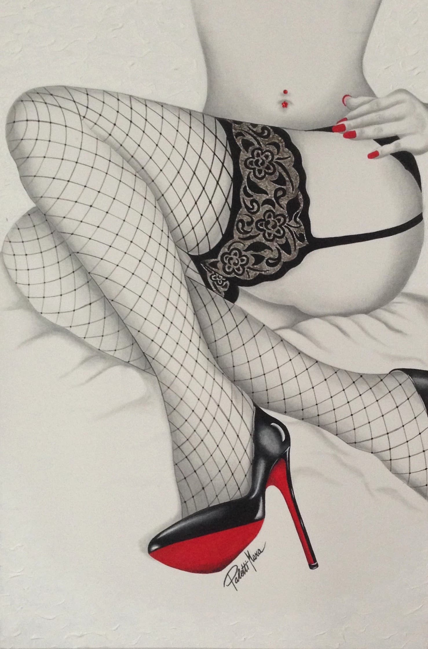 "A GESTURE...NO WORDS", acrylic and graphite — Mara Paletti
